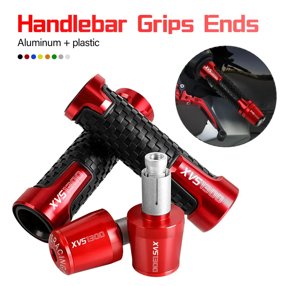 

7/8'' Anti-Slip Grip Hand Motorcycle Handlebar Handle Bar Grips End Plugs FOR YAMAHA XVS1300 XVS-1300 XVS 1300 STRYKER 1997-2021