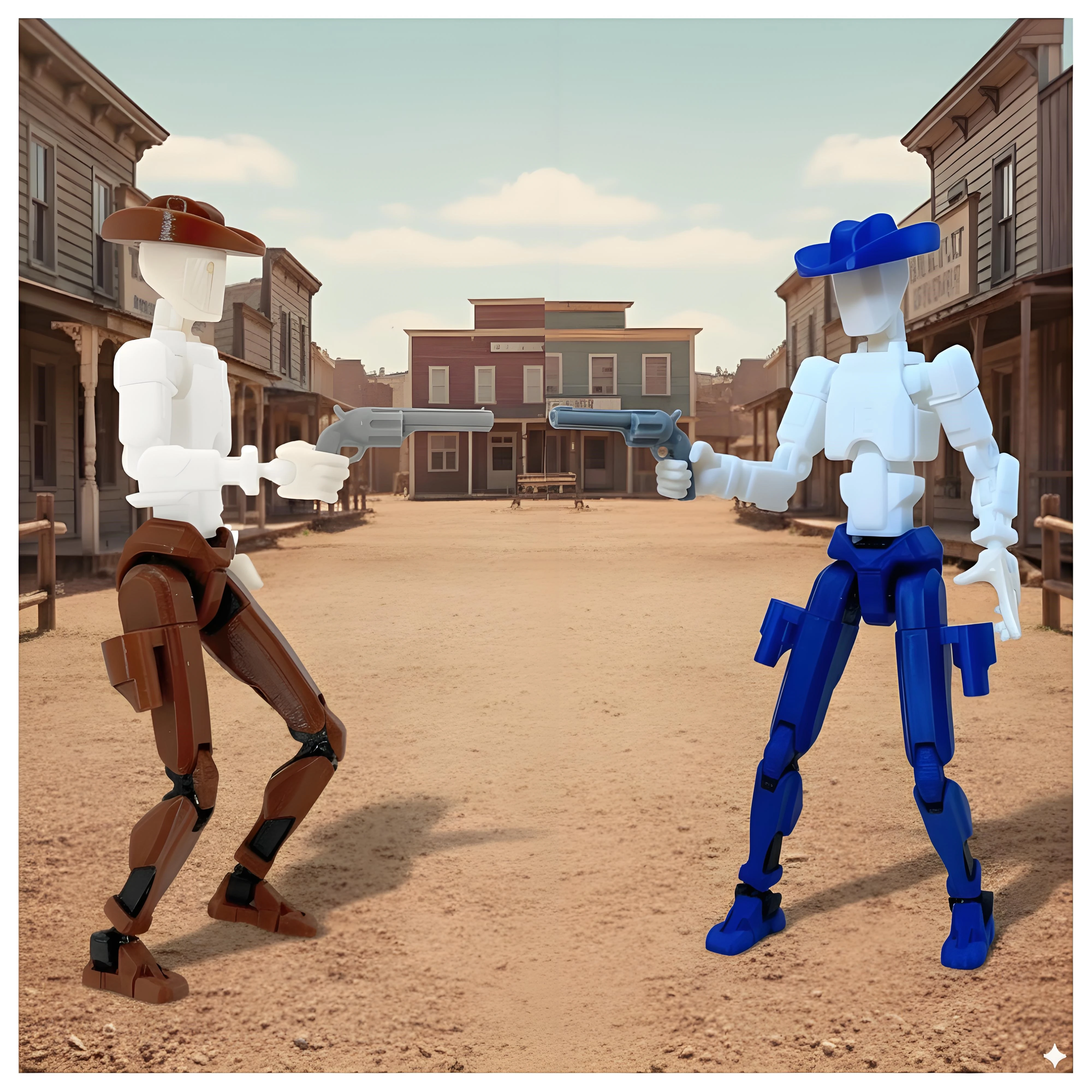 Figurki kowbojów, manekiny, zabawki, roboty transformujące się, wielozłączone, ruchome, drukowane w 3D, prezenty