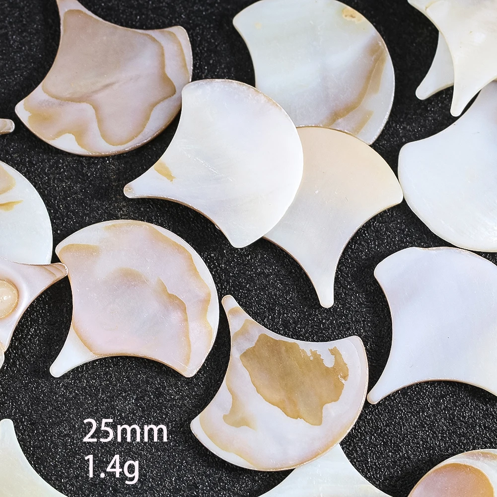 6pcs Fish Scales Shell Sheet Natural Mother of Pearl Eco-friendly DIY Button Jewelry Making Necklace Earrings Decor Accessories