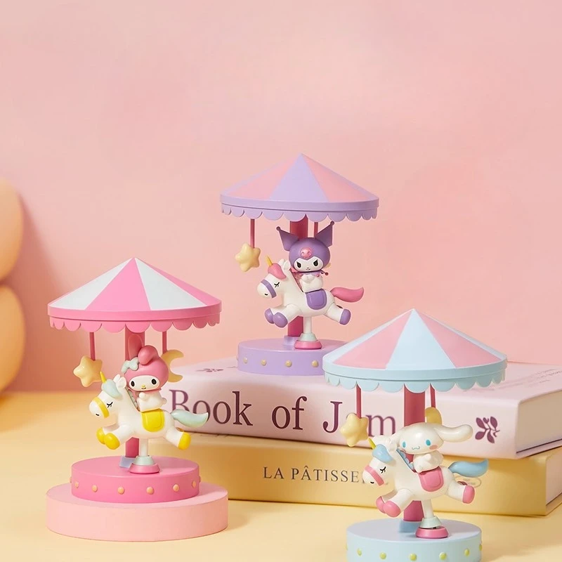 

Anime My Melody Cinnamoroll Kuromi Carousel Series Bedroom Bedhead LED Nightlight Sleep Atmosphere Lamp Toy Birthday Gift