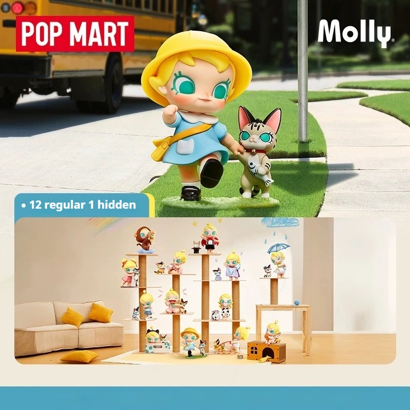 

POPMART Baby Molly and baby tabby series new selling Miao Fun hand-made blind box toys cute desktop decoration ornaments gifts
