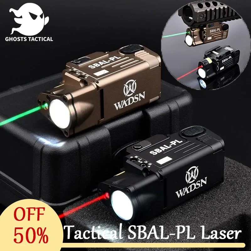 Tactical Metal SBAL-PL Red green Aiming Laser Pointer LED White Light 400 Lumen Strobing Hunting Weapon Reconnaissance Lamp