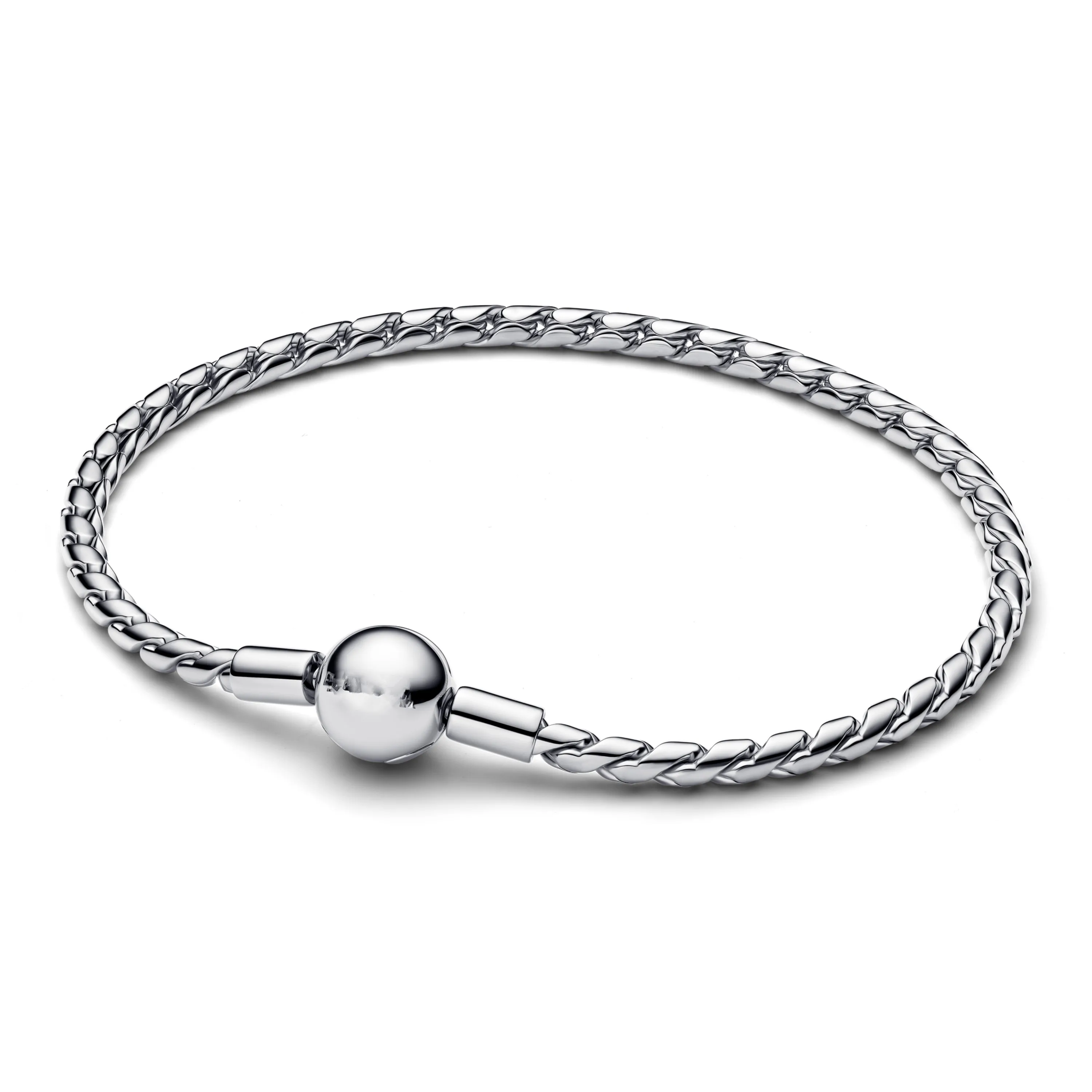 

2025 New Beads Snake Chain 925 Sterling Silver Women's Hand Bracelets Relationship Clover Bracelet High Quality