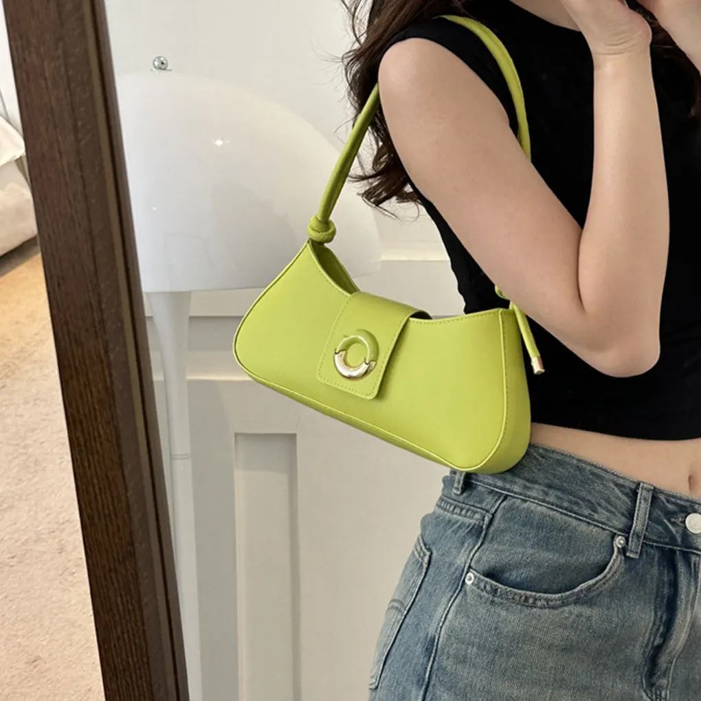 Handbags For Women Leather Hasp Shoulder Crossbody Bag Luxury Vintage Designer Ladies Underarm Bags Hobo