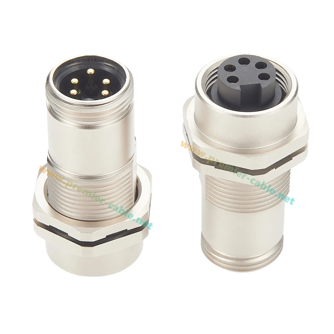 Mini-Change 7/8" 5 Pin Maschio a Femmina Paratia Alimentazione-thru Connettore IP67 Scudo Minifast Wall Pass Through Presa per montaggio a pannello