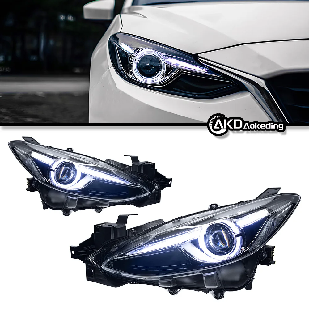 for 1Mazda 3 Onxella 4-16 year headlight assembly low-end upgrade high-end LED daytime running lights