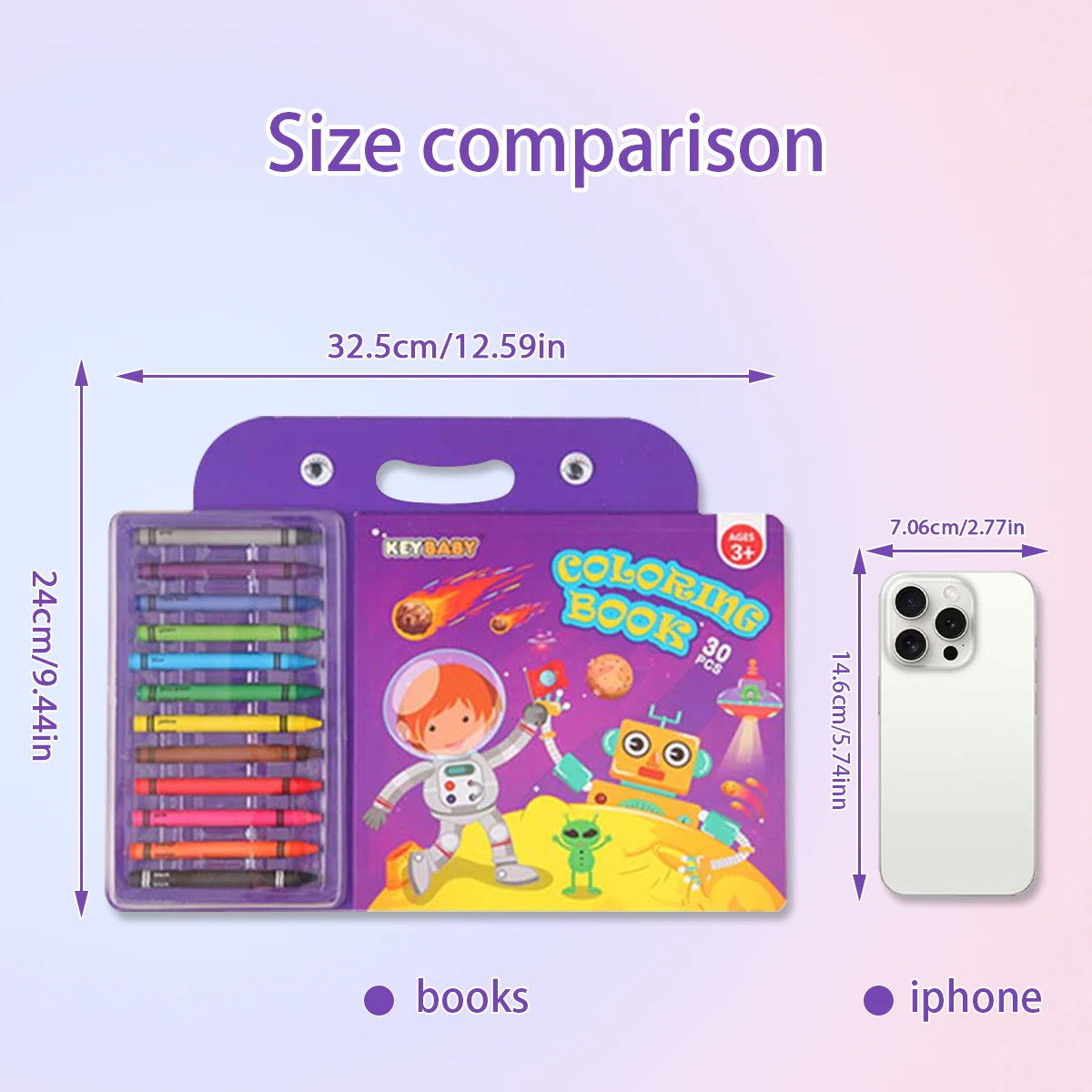 مجموعة كتب تلوين للأطفال مكونة من 30 صفحة مع قلم تلوين ملون لعيد الميلاد/الهالوين/الحيوان/إصدار الفضاء