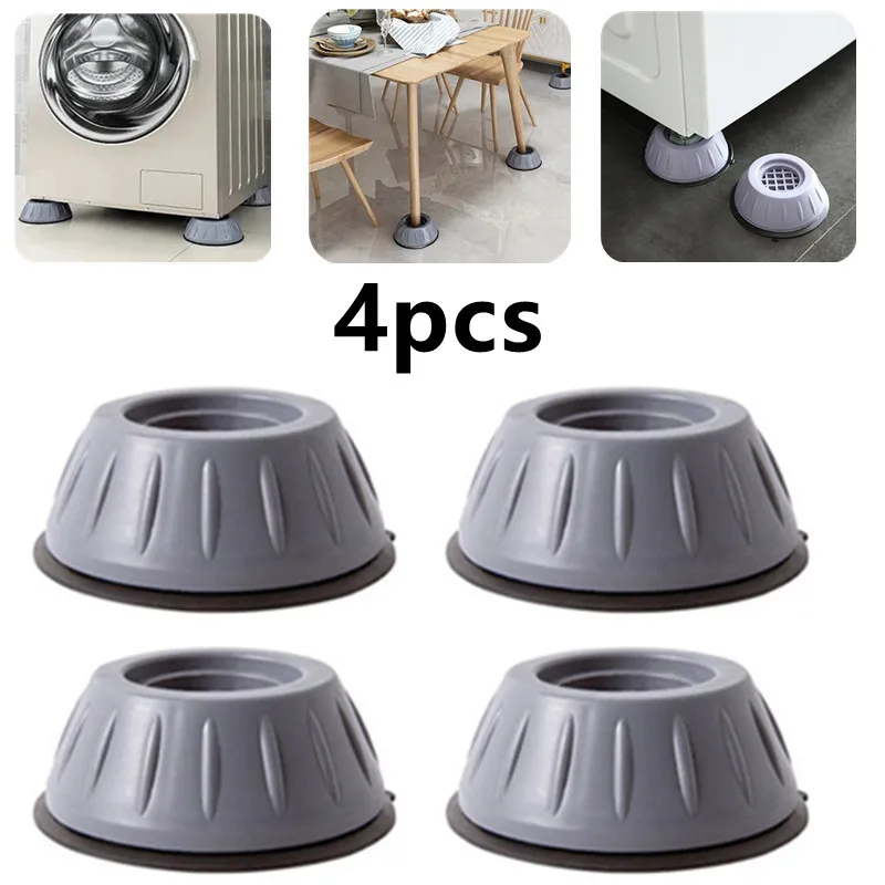 4PCS Anti Vibration Feet Pads Rubber Mat Slipstop Silent Universal Washing Machine Refrigerator Support Dampers Stand