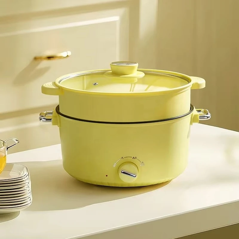 

Convenient double-layer electric cooking pot Home electric steamer Multifunctional electric heating pot