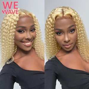 Medium blonde curly wig online