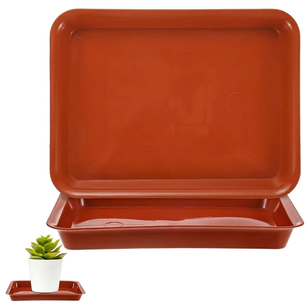 

Набор из 4 пластиковых поддонов для растений, прямоугольные поддоны для цветочных горшков 4,5 x 6,1 дюйма (внутренний диаметр), для использования в помещении/на улице, поддон для сбора воды из цветочных горшков [5]