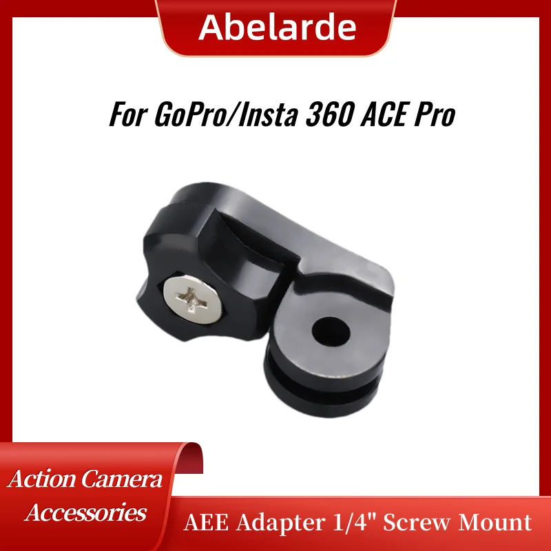 AEE Adapter for GoPro/Insta 360 ACE Pro Screw Head 1/4 Adapter Tripod Bracket Connect Frame Sports Camera Universal Accessories