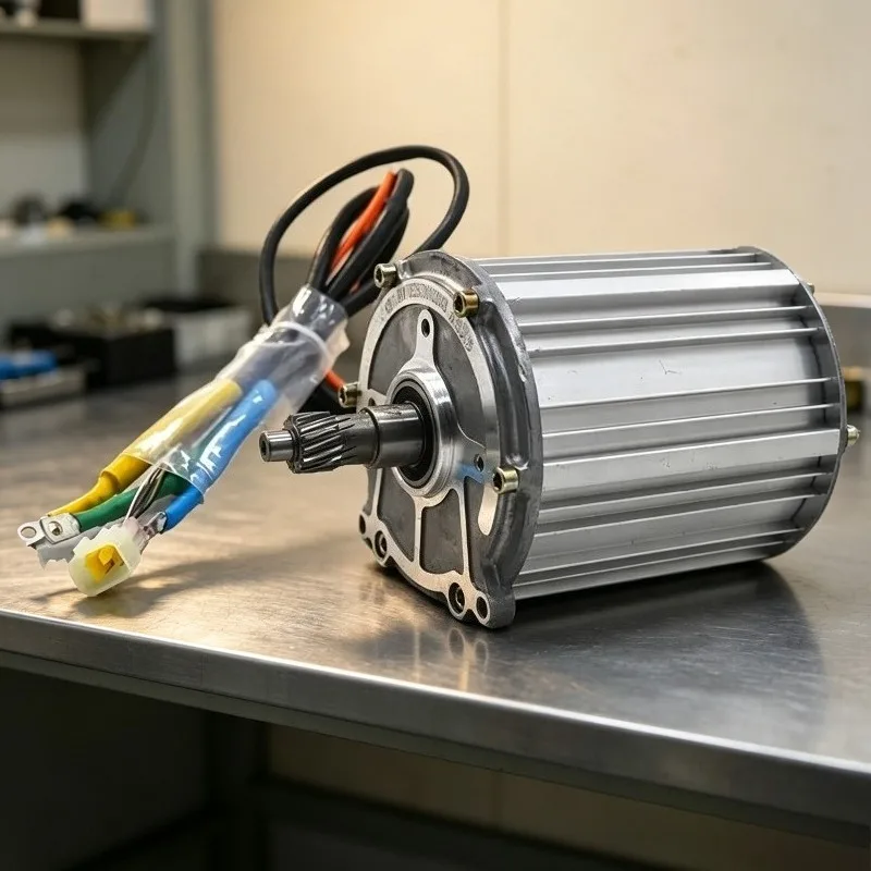 H7 60V/72V 2000W/2500W High Power PMSM BLDC Differential Pure Copper Motor for Electric Tricycle Scooter Drive System