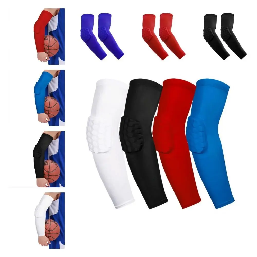 2Pcs Crashproof Pads Honeycomb Elbow Protective Pads Armguards Anti-Collision Elbow Support Brace Breathable Elasticity