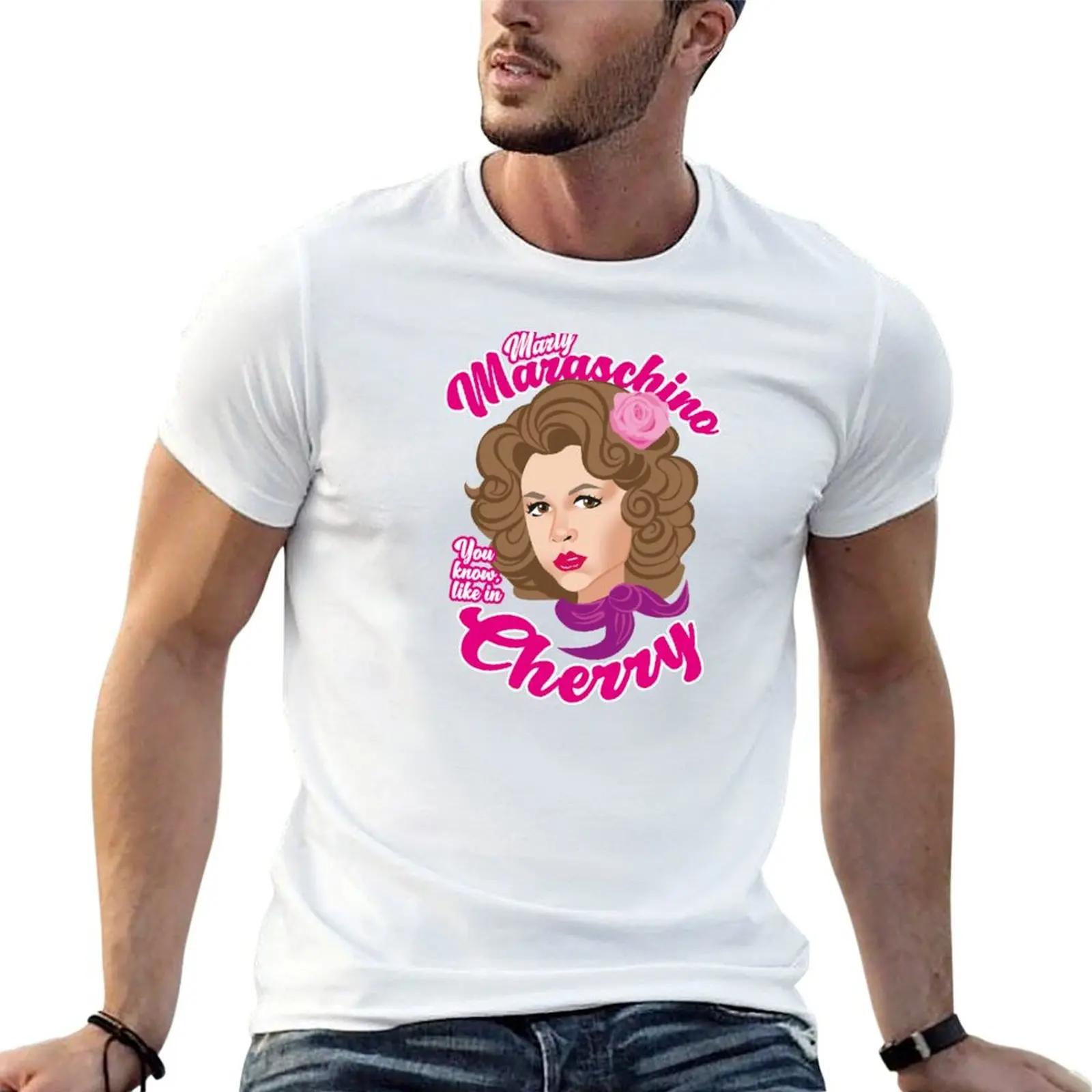 Camiseta Maraschino, como la camiseta de cereza, para hombre, de corte ajustado