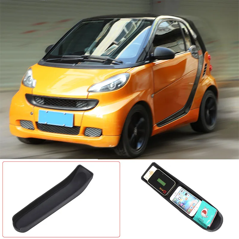 Central Control Handbrake Storage Box For Mercedes Benz Smart Fortwo 451 2009-2015 Armrest Hidden Storage Box Car Accessories