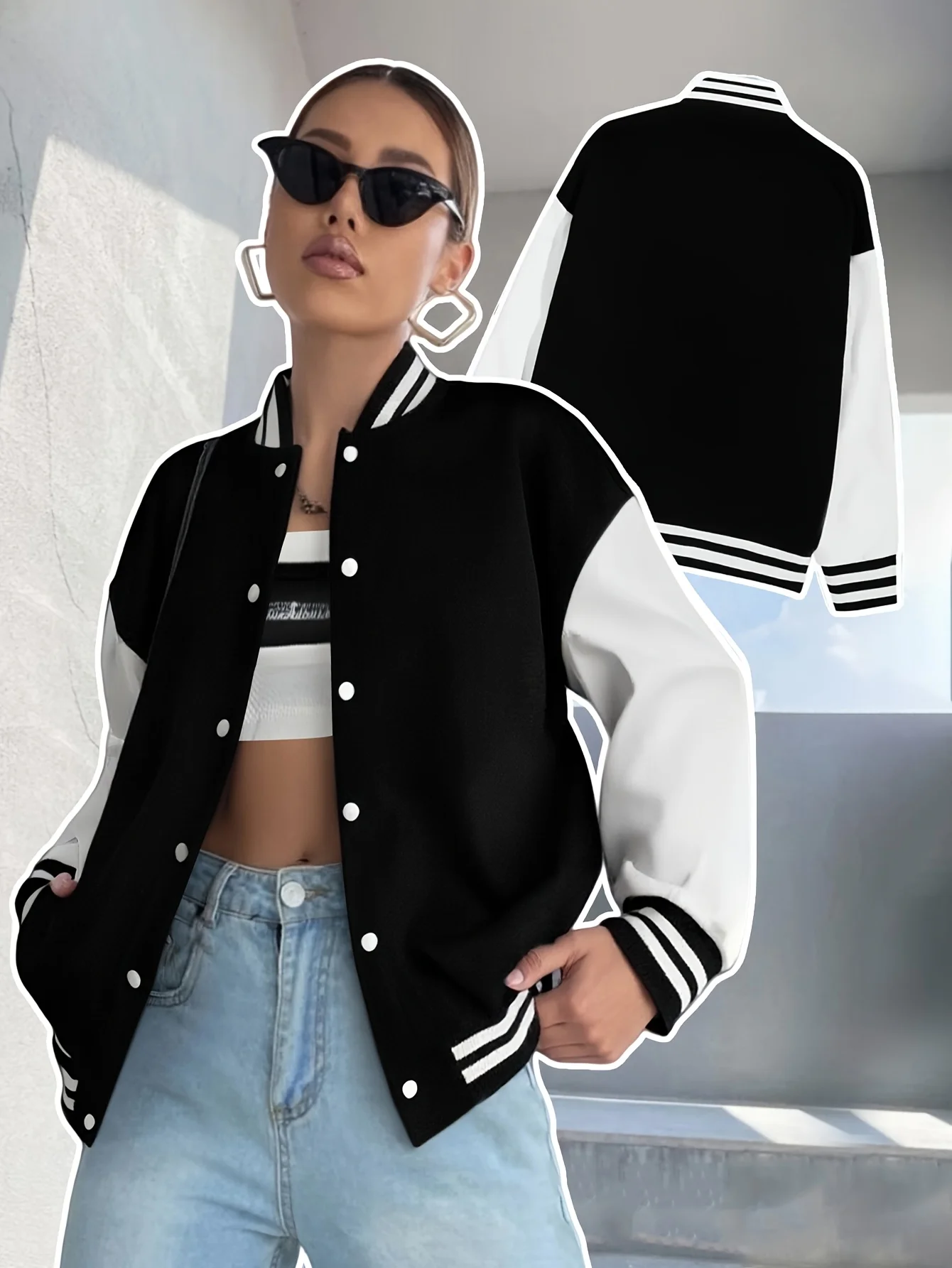 Korean Style Womens Solids Coats Comfortable Soft Baseball Jersey Street Oversized Jackets Winter Fleece Warm Womans Clothes
