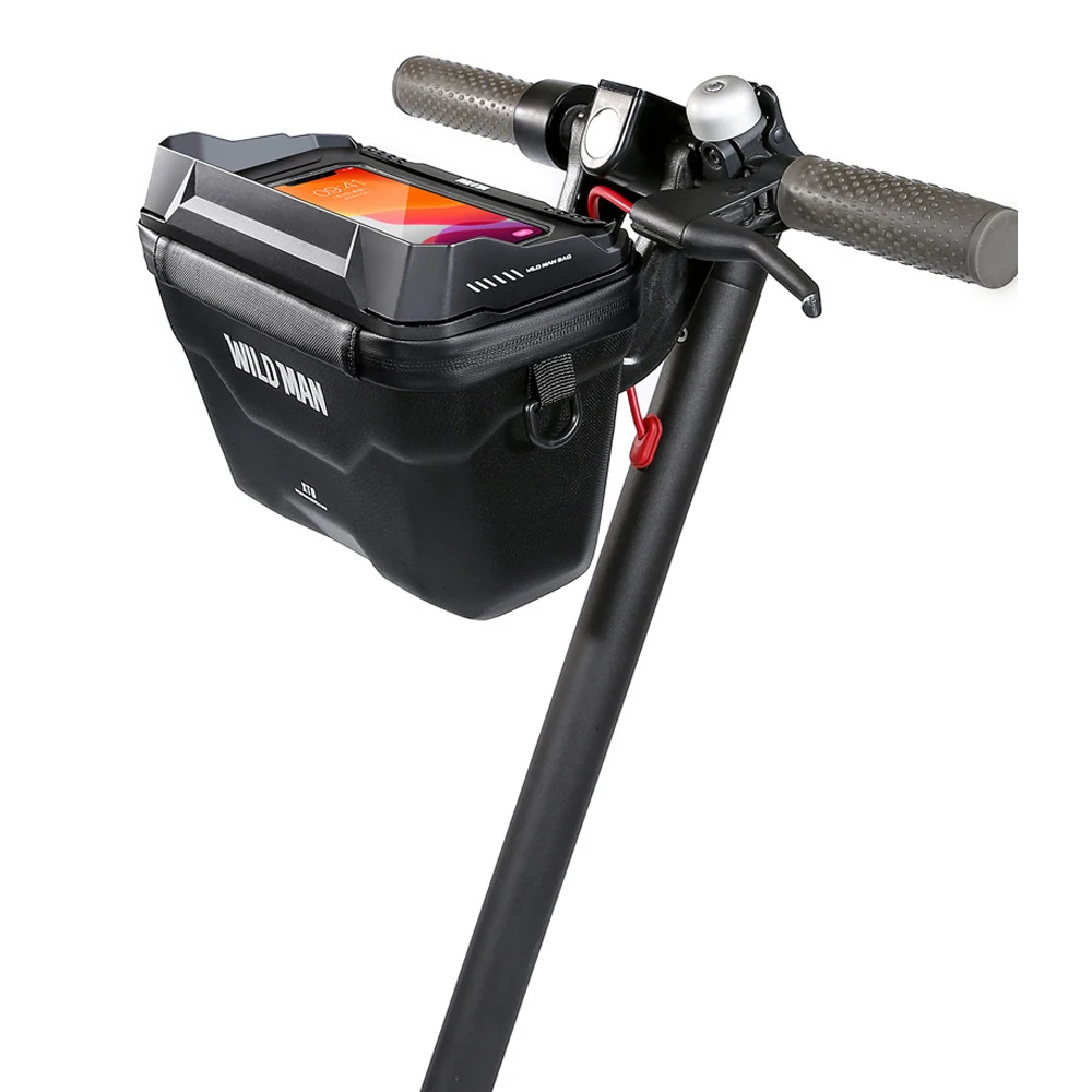 

Bike Handlebar Bag Front Phone Bag EVA Cycle Storage Bag 3L Waterproof with Touchscreen Quick Release Design