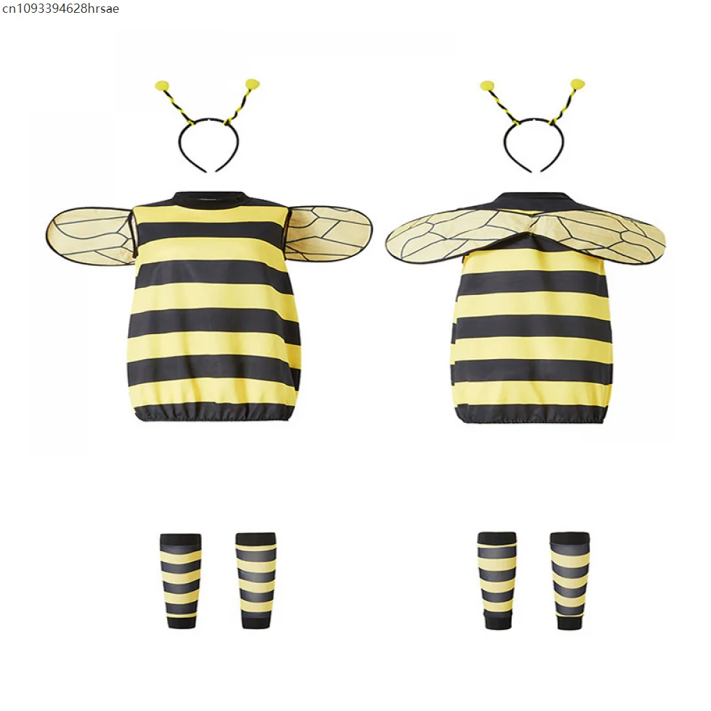 

Adult Kids Bee Costume Halloween Cosplay Costume Children Carnival Party Fancy Insect Animal Dress Up Clothes
