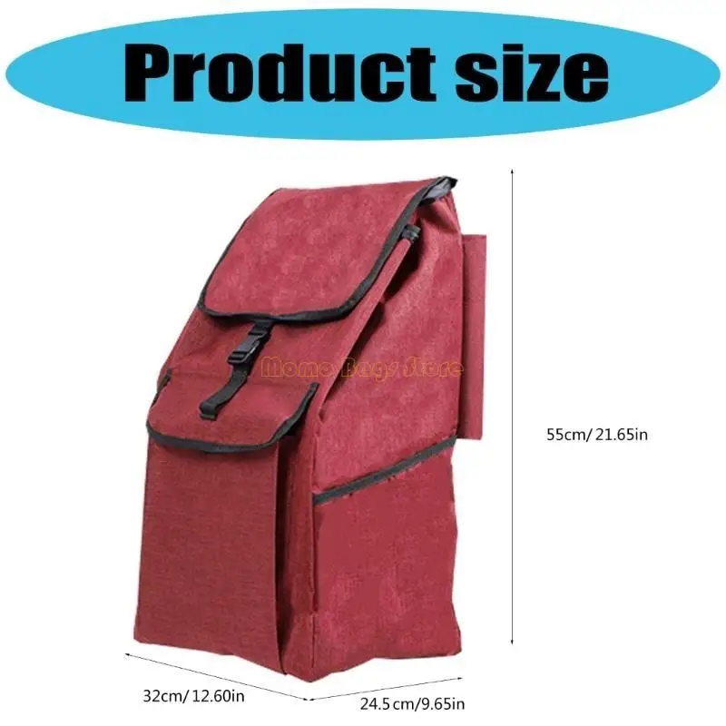 

X90D Spacious Oxford Cloth Cart Bag Replacement Cart Bag For Grocery And Market Runs