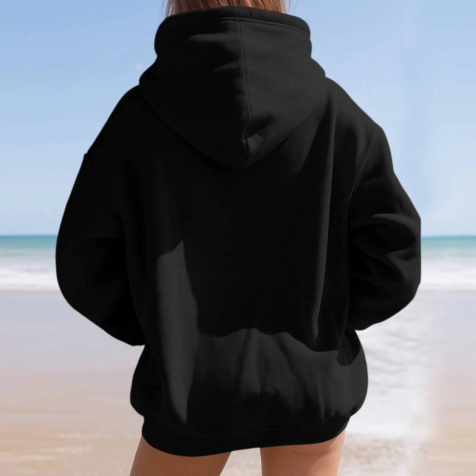 여성 후드 가을 스웨터 캐주얼 긴 소매 느슨한 스웨터 가을 후드 티 스웨터 여성 의류 긴 소매