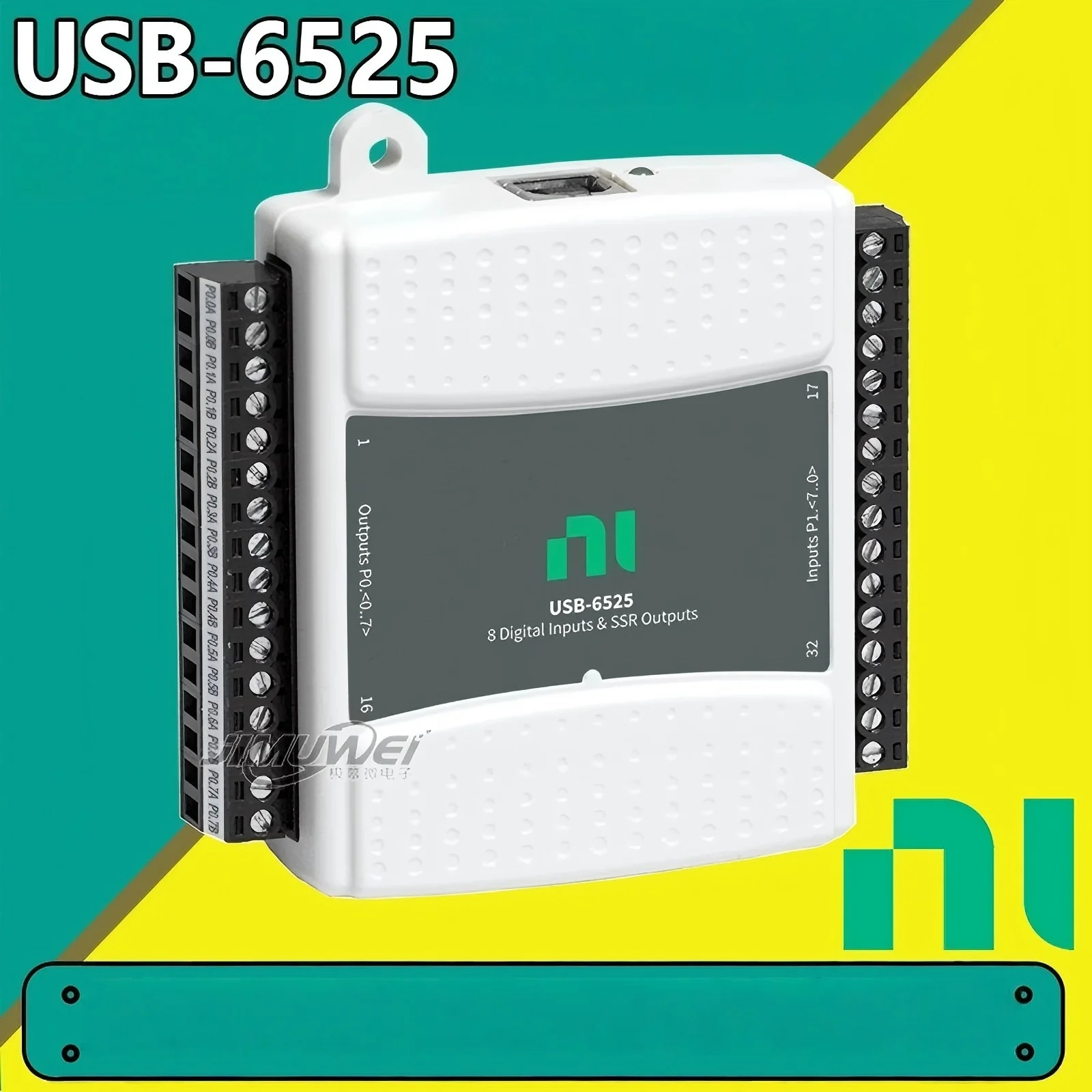 

Usb-6525 industrial-grade bus-powered USB 8-channel input, inter-channel isolated digital I/O device
