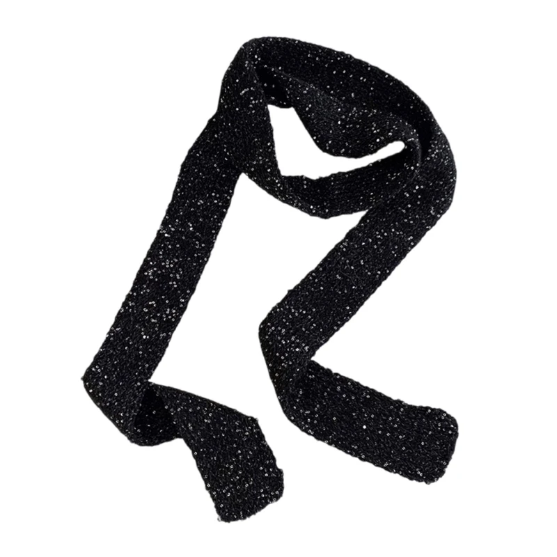 

Party Sequined Scarf Photo Narrow Scarf Women Neckscarf for Daily Use and Formal Dropshipping