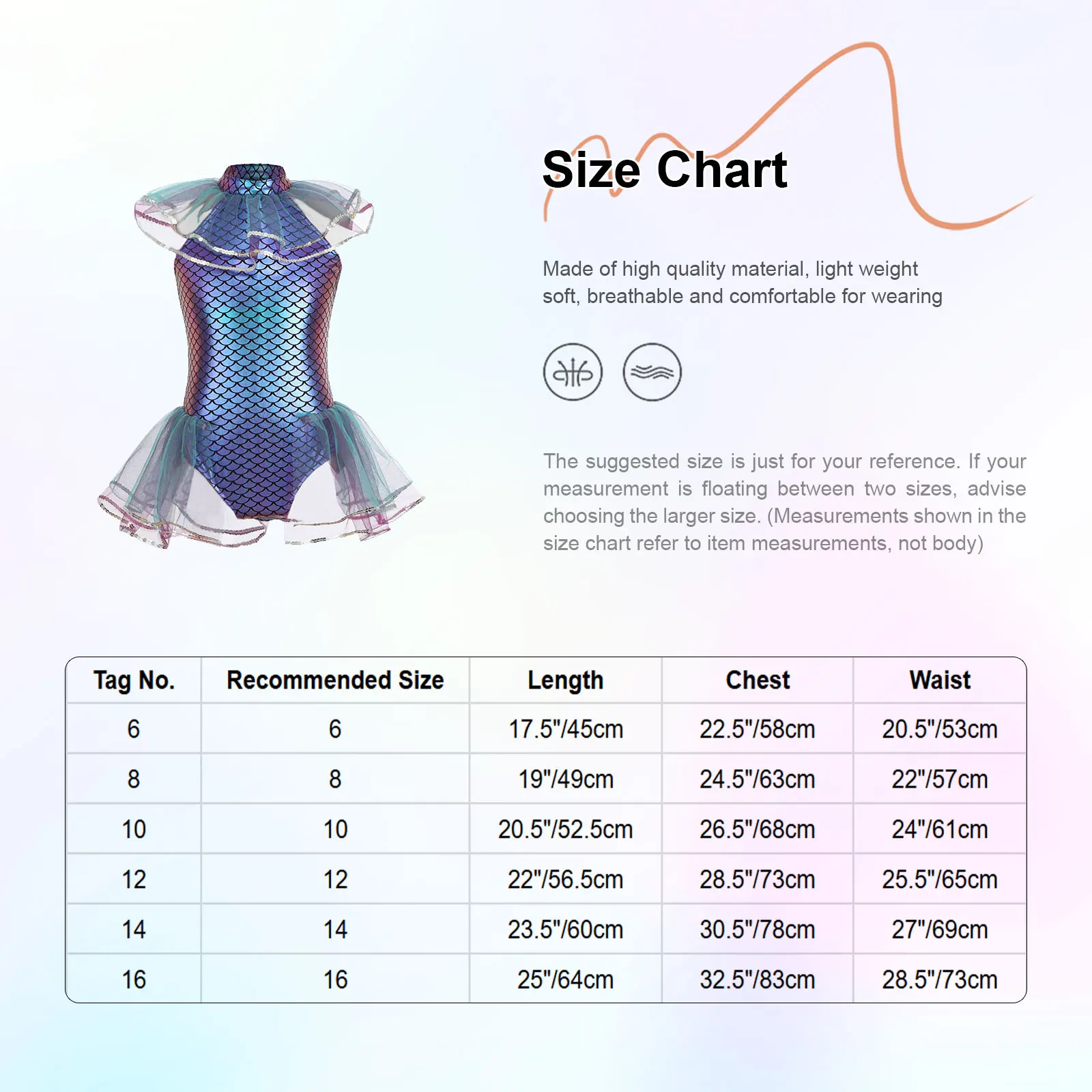 أطفال بنات حورية البحر ارتداءها لامعة قشور السمك طباعة الترتر شبكة توتو يوتار مع أكمام أذرع تبريد هالوين كرنفال تأثيري حلي