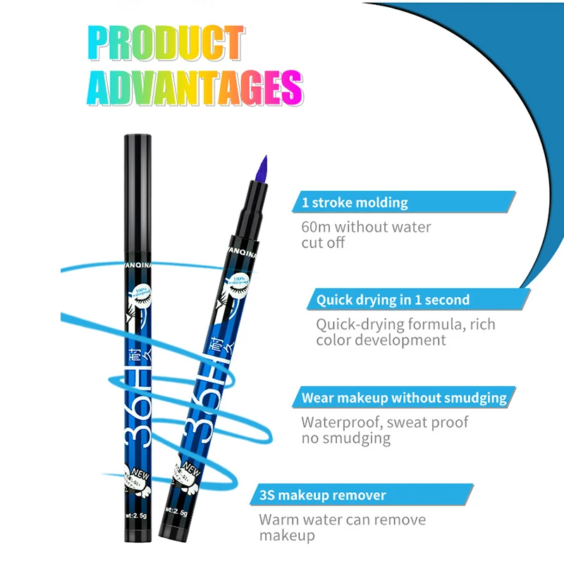 36h Long-lasting Eyeliner Waterproof Liquid Eyeliner Pen Quick-dry No Blooming Cosmetics Tool High Quality Professional Makeup