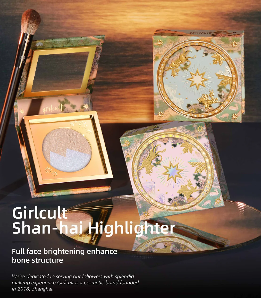 Girlcult Mountain Sea Highlight Matte Nose Shadow Blush Fine Natural Fine Glitter Diamond Light Flash Embossed