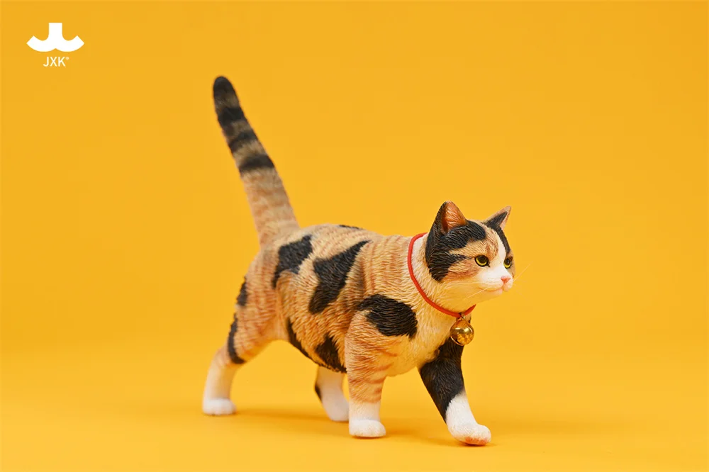 JXK JXK196 12.5x3x9cm 1/6 スケール田舎猫オレンジ猫ビーバー花三花