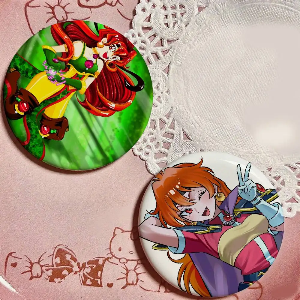 لينا عكس أنيمي S-القاتل شارات أنيمي شارة ليزر مستديرة الكرتون بروش الملابس ظهره اكسسوارات التلبيب #2