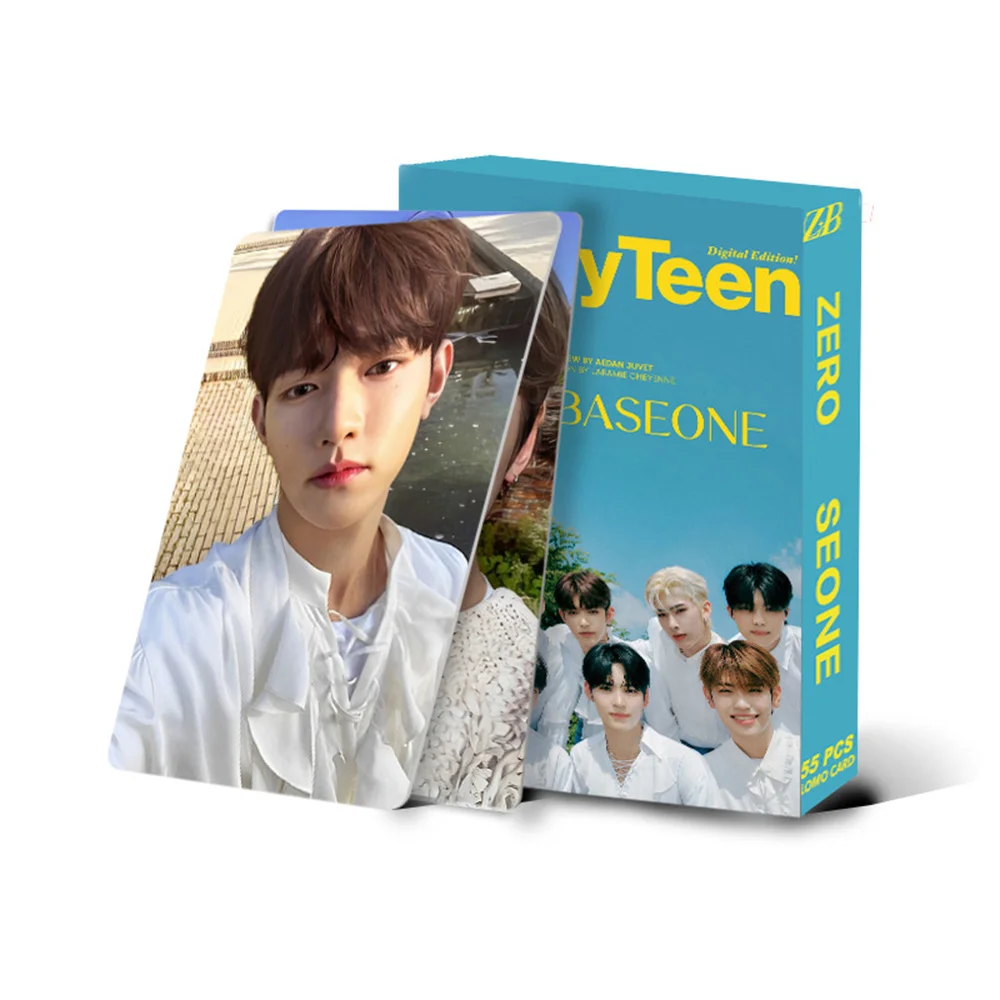 

55Pcs/Box KPOP ZEROBASEONE YOUTH IN THE SHADE 1st Album Photocards Zhanghao Matthew Yujin Selfie Two Sides Lomo Cards Fans Gifts