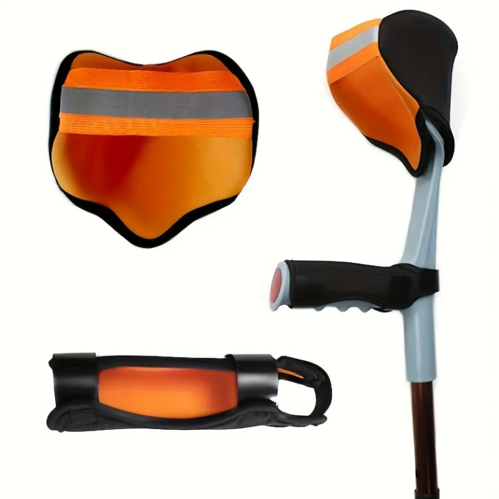 2Pcs Forearm Crutch Pads Open Cuff Crutches Cover ,Hand Grip Covers ,Handle Case for Outdoor Indoor