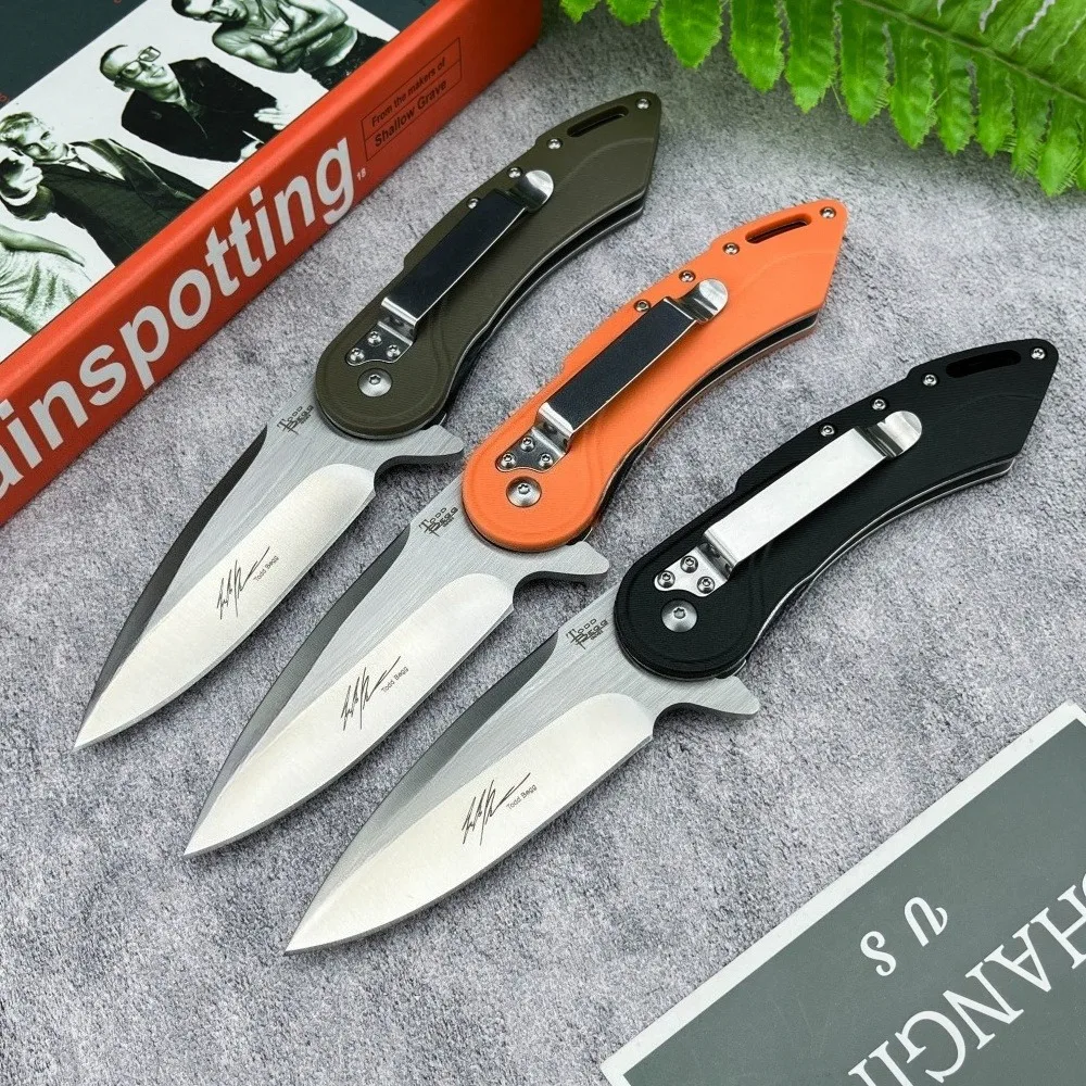 New Outdoor Pocket Folding Knife 7Cr13Mov Blade Nylon Fiber Handle EDC Hunting Belt Knife Survival Portable Defensive Knife