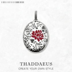 Pendant Red Rose Locket Summer Brand New Fine Jewelry Europe 925 Sterling Silver Romanitc Gift For Women