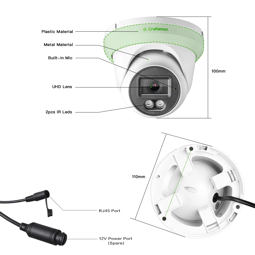 Imagem -06 - Câmera de Visão Noturna Xmeye-ir Sistema de Segurança à Prova Dágua Grande Angular de 28 mm Sensor Sony Imx335 para Cctv