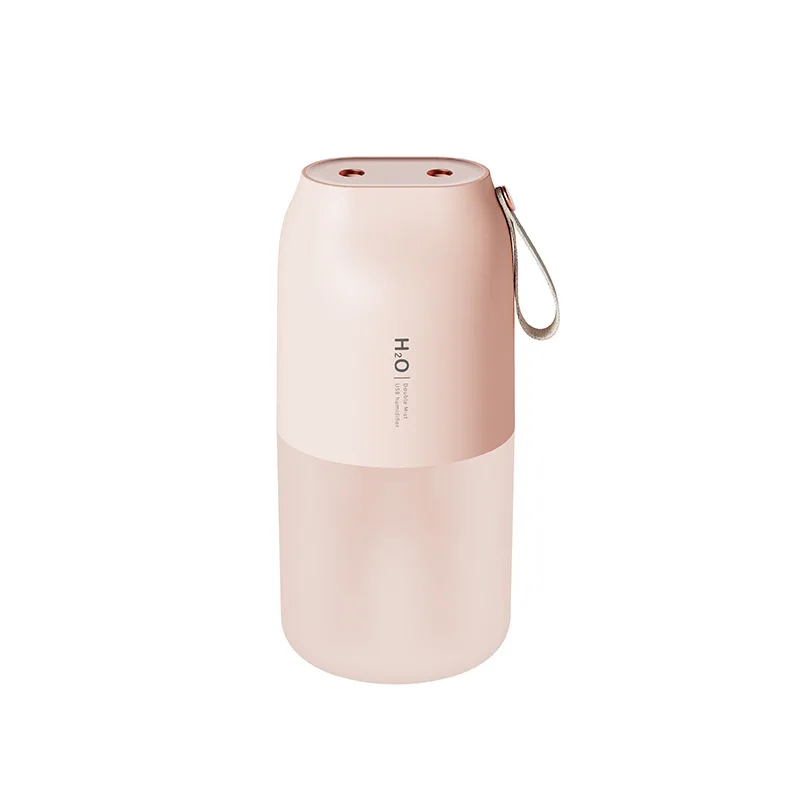 Wireless Rechargeable Air Humidifier Dual Nozzle Cold Fog With Led Night Light Mini Office Car Home Birthday Gifts For Family