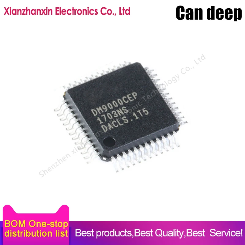 

1~5PCS/LOT DM9000CEP DM9000 LQFP-48 Industrial Ethernet controller IC chips