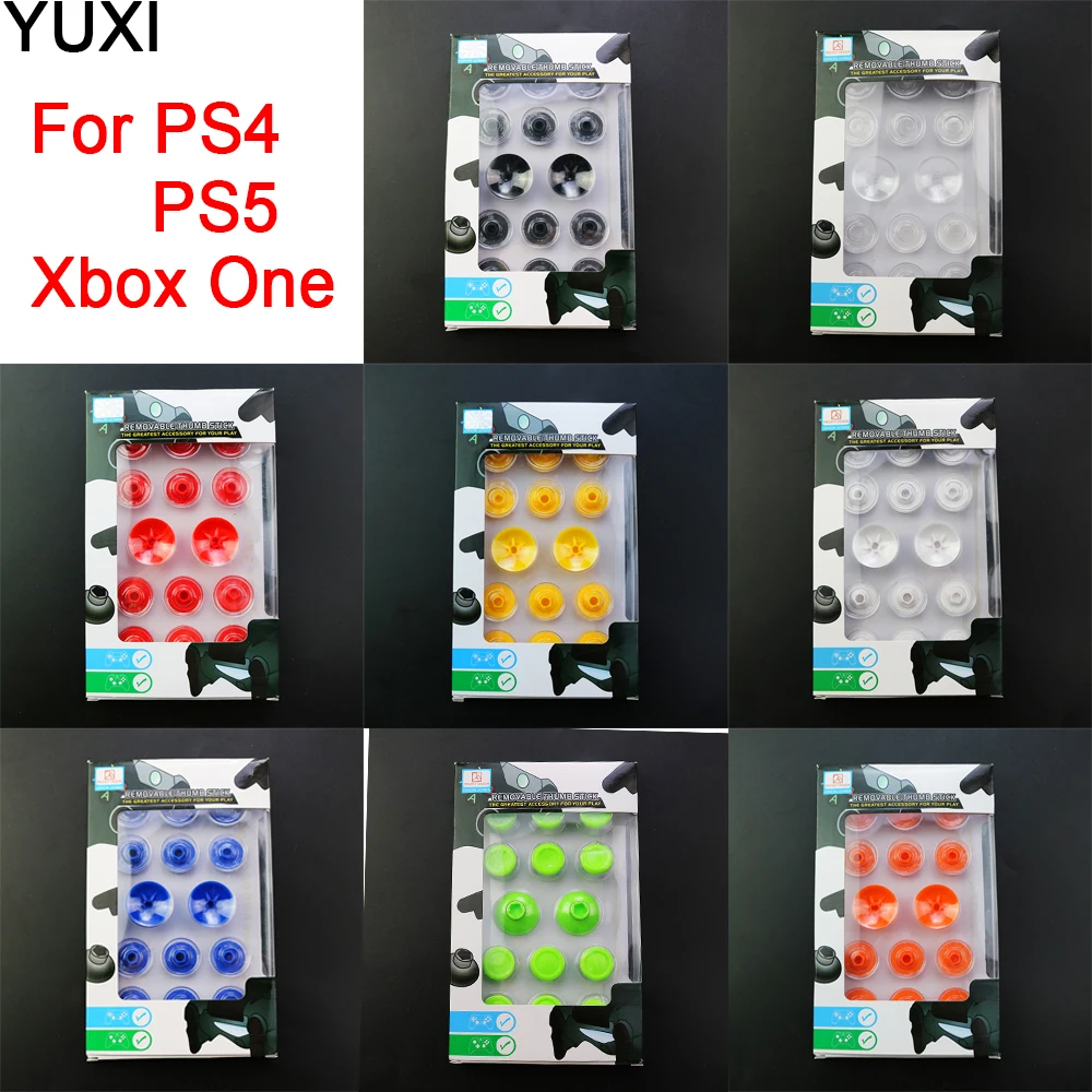 

YUXI 14 in 1 For Xbox One X/S Switch Pro for PS5 PS4 slim pro Controller Replacement Removable Thumb Stick Analog Thumbstick Cap