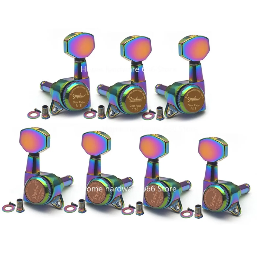 7-String Guitar Tuner 3L4R String 1:18 Guitar Closed Self-Locking Rotary String Button Reel