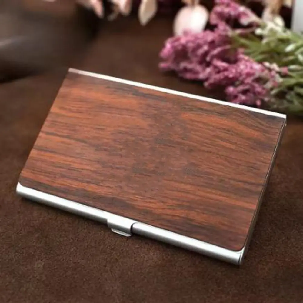 

Creative Stainless Steels Business Card Holder Minimalist Portable Credit Card Box Practical Bank Card Holder Office
