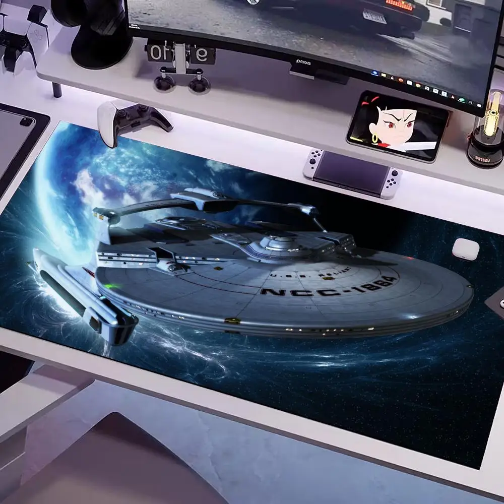 Movie S-star-treks Enterprise Mouse Pad Multiple Sizes Large Square Computer Office Game Table Mats Rubber Anti-slip Mousepads