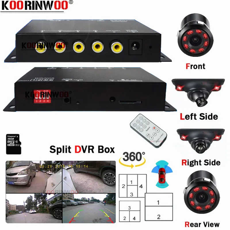 

Auto Video Recording Electronic Devices For Cameras Night Vision 4 Channel Vehicle Black Box 360°Around View Android Car Dvr