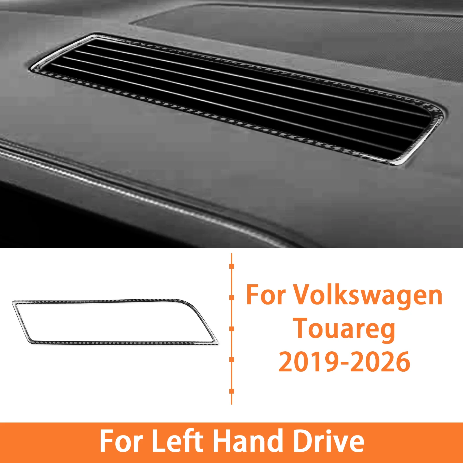 Voor Volkswagen Touareg 2019-2026 Carbon Fiber Interieur Accessoire Stickers Dashboard Ventilatieopeningen Center Console Versnellingspookpaneel