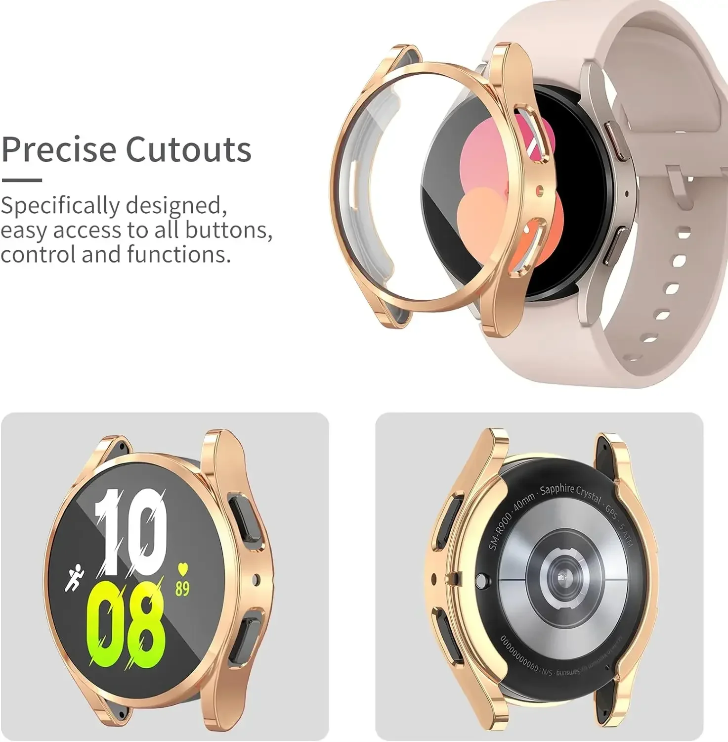 TPU Case For Samsung Galaxy Watch 7 40mm 44mm Full Cover Screen Protector For Samsung Watch7 40mm/44mm Soft Protective Case