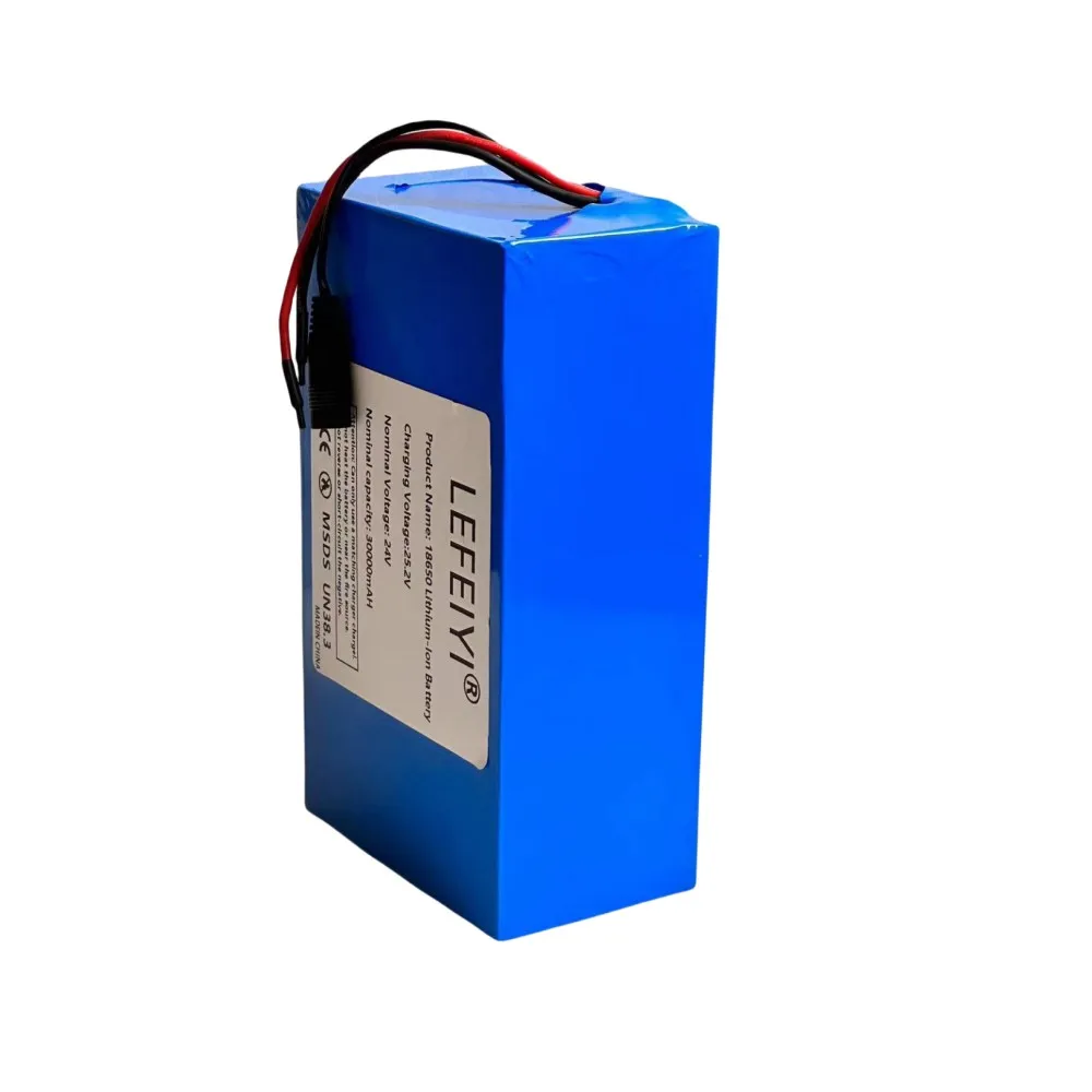 Batería de litio para bicicleta eléctrica, pila de alta potencia de 2024 W, gran capacidad, para motocicleta, Scooter, 25,2, 24V/500 V, 6S10P, 18650