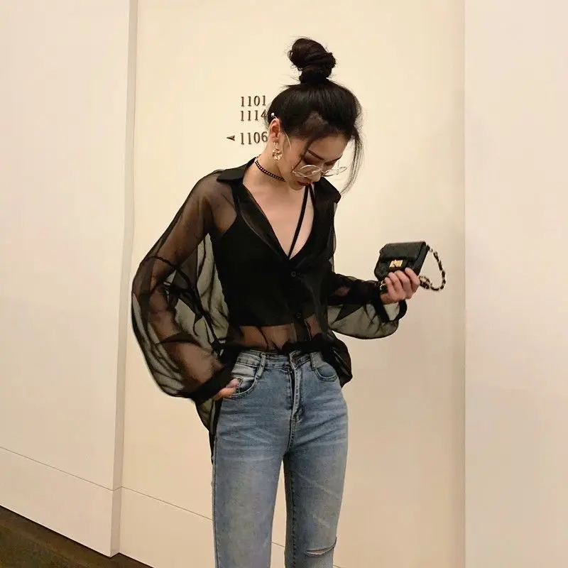 

White Thin Summer New Loose Air Conditioning Sun Protection Clothing Women's Long Cardigan awl Design Sensation Trendy