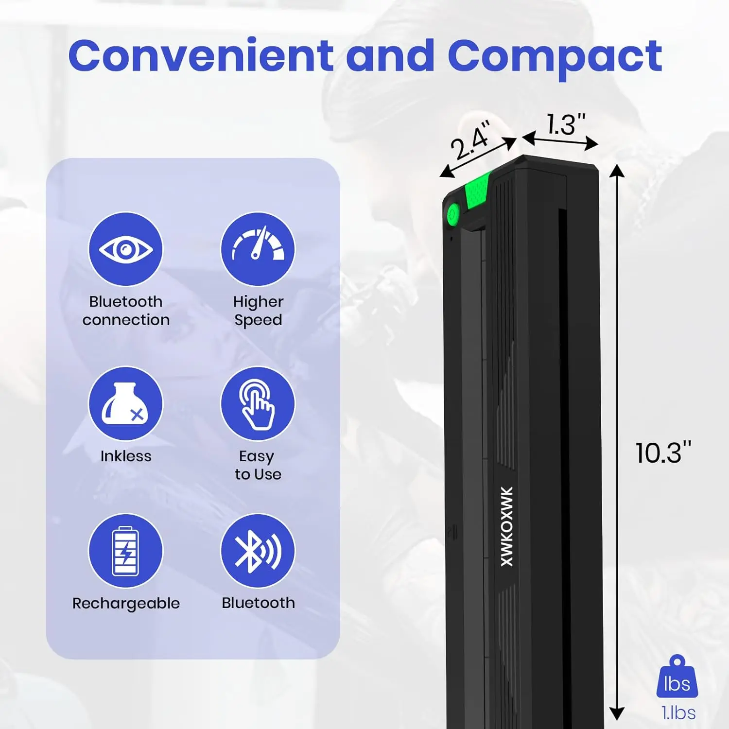 Wireless Tattoo Transfer Machine Bluetooth Tattoo Thermal Stencil Printer Compatible with Smartphones&PC
