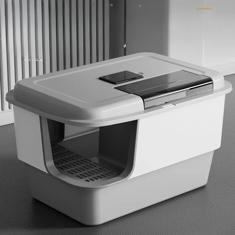 

Cat Litter Box Self Cleaning Extra Large Closed Odor Control Anti Splash Corridor Style Covered Cat Toilet Arenero Autolimpieza